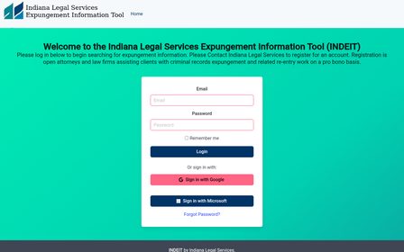 expungements.ilsi.net sign-in page